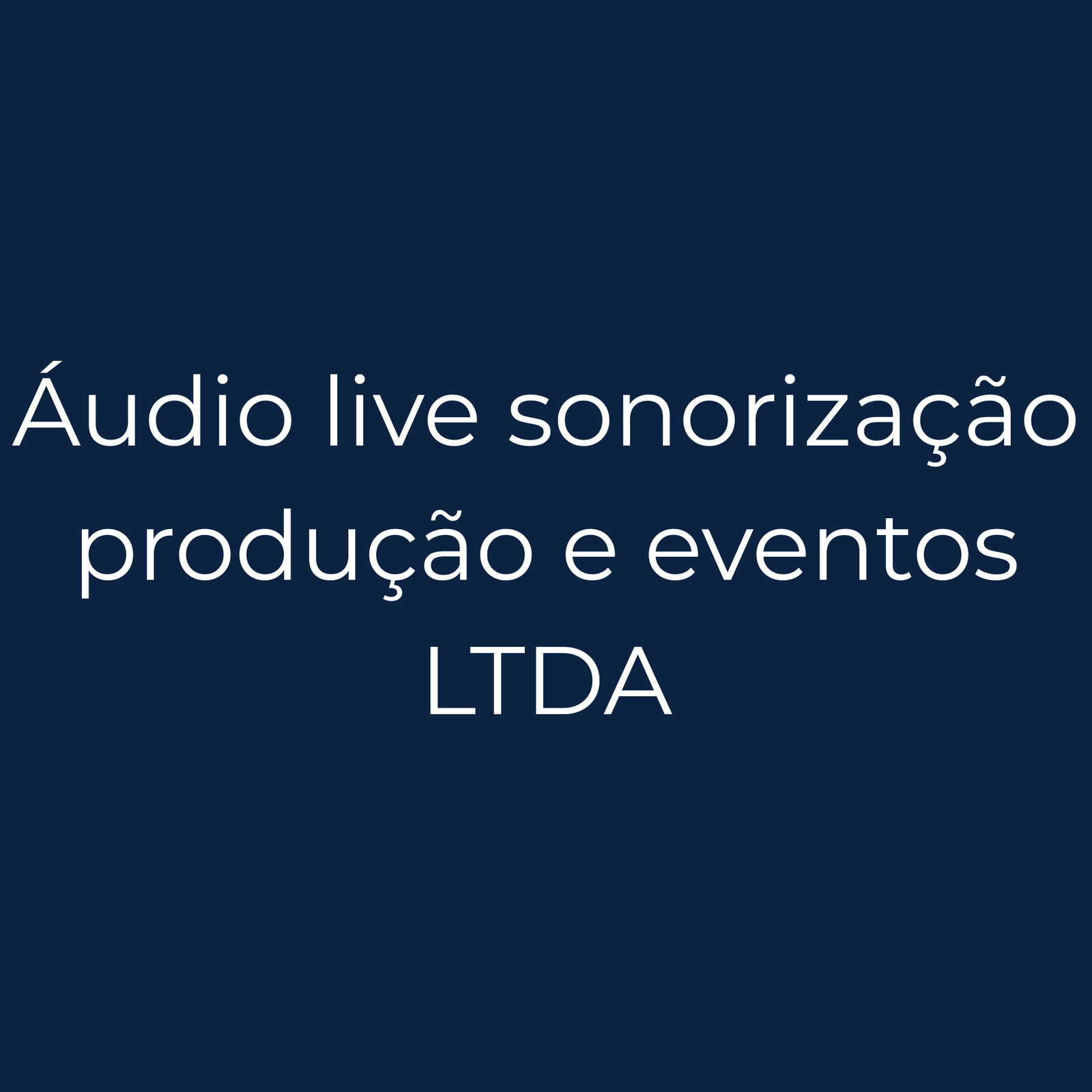 Áudio live sonorização produção e eventos ltda